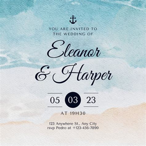 green island invitation card|Free custom printable beach wedding invitation .